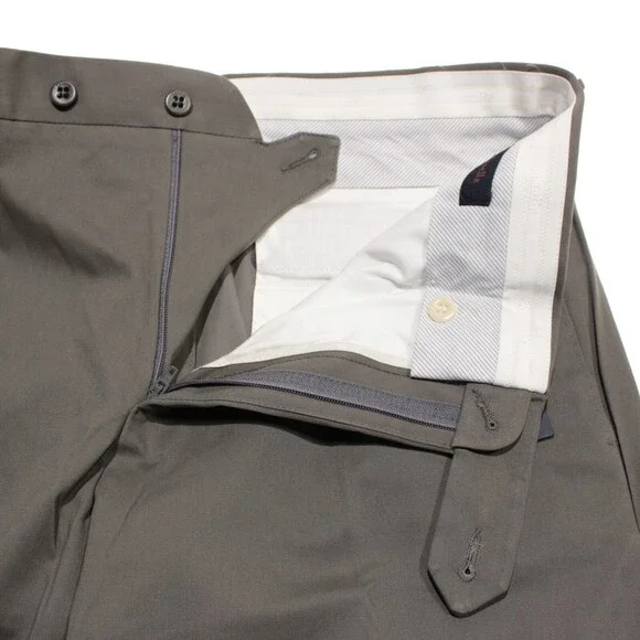 Zanella NWT Chinos / Casual Pants Size 34 US Parker In Solid Gray Cotton Blend